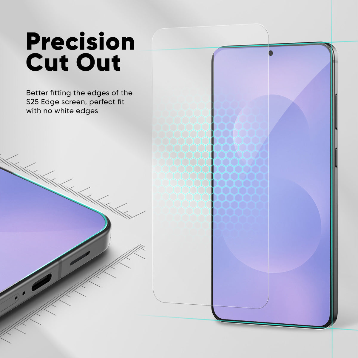 FLOLAB NanoArmour ONETIME for Samsung Galaxy S25 Edge Screen Protector Fingerprint ID Compatible